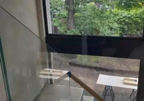 After Image - Deep Scratch in Glass Balustrade Panel after Repair by Chicago Glass UK Ltd